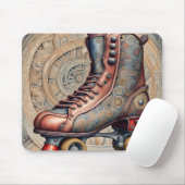 Vintage Roller Skates Muismat (Met muis)