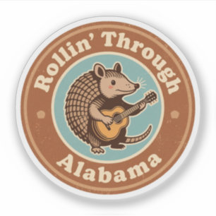 Vintage Rollin Door Alabama Gordeldier Grappig Sticker
