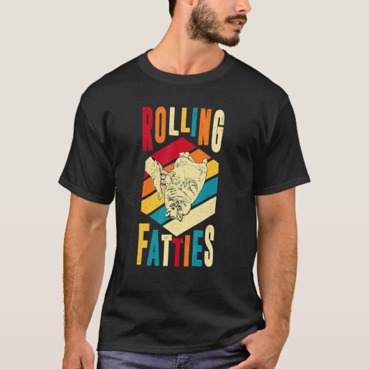 Vintage Rolling Fatties Kat 1 T-shirt (Voorkant)