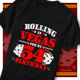Vintage Rolling In Vegas 54ste Verjaardagsfeest T-shirt
