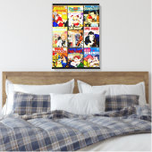 Vintage Romance Comic Book Cover Collage Canvas Afdruk (Insitu (Slaapkamer))