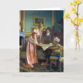 Vintage Romance Wenskaart Kaart (Gele Bloem)