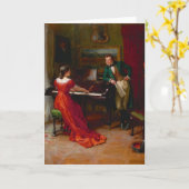 Vintage Romance Wenskaart Kaart (Gele Bloem)