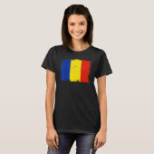 Vintage Romania Flag Romanian Independence Day T-shirt (Voorkant volledig)
