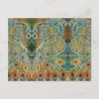 Vintage Romanian embroidery, traditional design Briefkaart