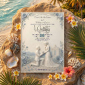 Vintage Romantic Chapel Wedding Kaart