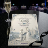 Vintage Romantic Chapel Wedding Kaart