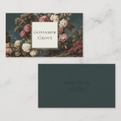 Vintage Romantic Floral Landscape Gold Frame Visitekaartje (Voorkant / Achterkant)