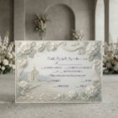 Vintage Romantic Sage Cream Hydrangea RSVP Kaartje