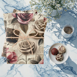 Vintage Romantisch Junk Journal Decoupage Victoria Inpakpapier Vel