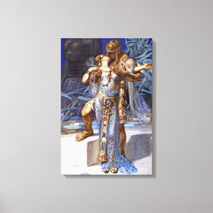 vintage romantisch koppel anthony cleopatra klassi canvas afdruk