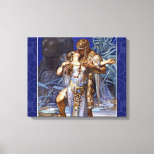 vintage romantisch koppel anthony cleopatra klassi canvas afdruk
