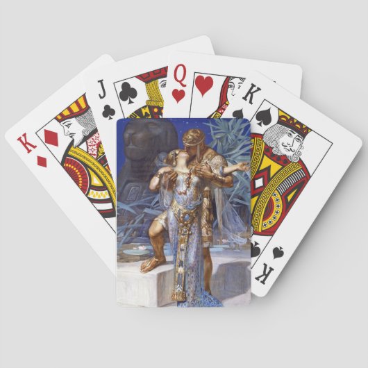 vintage romantisch koppel anthony cleopatra klassi speelkaarten (Achterkant)