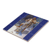vintage romantisch koppel anthony cleopatra klassi tegeltje (Zijkant)