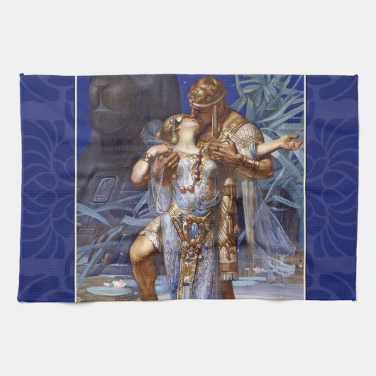 vintage romantisch koppel anthony cleopatra klassi theedoek (Horizontaal)