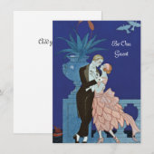 Vintage romantisch koppel ~ "Oui" (Voorkant / Achterkant)