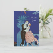 Vintage romantisch koppel ~ "Oui" (Staand voorkant)