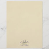 Vintage Romantisch Naam Schild Briefpapier Briefhoofd (Voorkant)