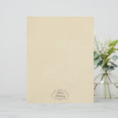 Vintage Romantisch Naam Schild Briefpapier Briefhoofd (Staand voorkant)