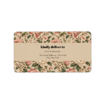 Vintage Romantisch Pioen & Rozen Tuinpatroon