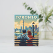 Vintage Romantisch Toronto Canada Reizen Briefkaart (Staand voorkant)