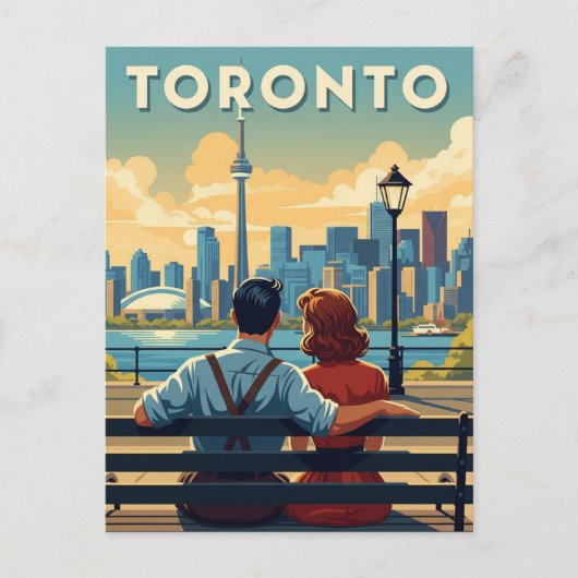 Vintage Romantisch Toronto Canada Reizen Briefkaart (Voorkant)