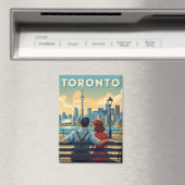 Vintage Romantisch Toronto Canada Reizen Magneet (Insitu (Vaatwasser))