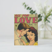 Vintage romantische ansichtkaart briefkaart (Staand voorkant)