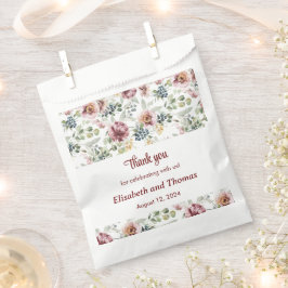 Vintage romantische bloemen papieren favoriet zakk bedankzakje