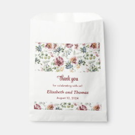 Vintage romantische bloemen papieren favoriet zakk bedankzakje