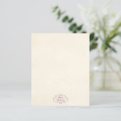 Vintage Romantische Naam Schild Briefpapier (Staand voorkant)