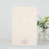 Vintage Romantische Naam Schild Briefpapier (Staand voorkant)