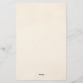 Vintage Romantische Naam Schild Briefpapier (Achterkant)