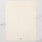 Vintage Romantische Naam Schild Briefpapier Briefhoofd (Achterkant)