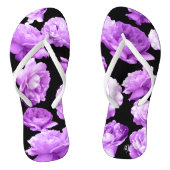 Vintage Romantische Paarse Teenslippers (Voetbed)