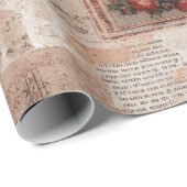 Vintage Romantische Roos Collage (2) Cadeaupapier (Rol Hoek)