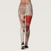 Vintage Romantische Roos Collage (2) Leggings (Achterkant)