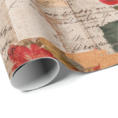 Vintage Romantische Roos Collage (6) Cadeaupapier (Rol Hoek)