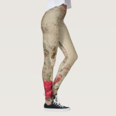 Vintage Romantische Rozen Collage (4) Leggings (Rechts)