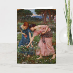 Vintage Romantische Tuin Vrouwen Pre-Rafaëlitisch Kaart