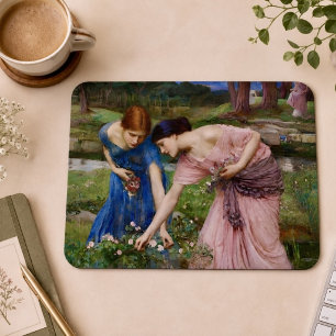 Vintage Romantische Tuin Vrouwen Pre-Rafaëlitisch Muismat