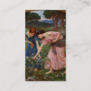 Vintage Romantische Tuin Vrouwen Pre-Rafaëlitisch Visitekaartje