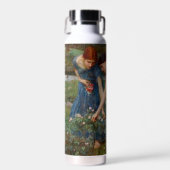 Vintage Romantische Tuin Vrouwen Pre-Rafaëlitisch Waterfles (Voorkant)