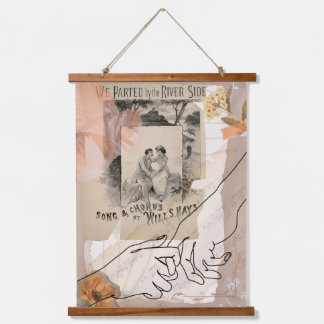 Vintage Romantische Wandtapijt Antieke Collage Hangend Wandkleed