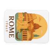 Vintage Rome Colosseum & Pantheon Magnet – Italy Magneet (Horizontaal)