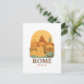 Vintage Rome Colosseum & Pantheon Postcard Briefkaart (Staand voorkant)
