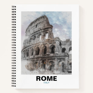 Vintage Rome Colosseum Reisnotitieboek – Italië Notitieboek