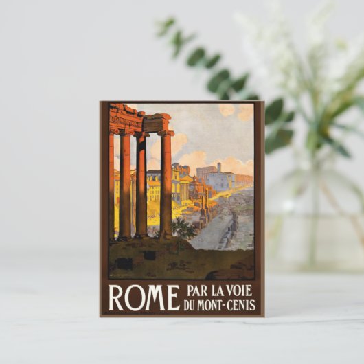 Vintage Rome, Italië afbeelding briefkaart (Staand voorkant)