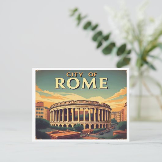 VINTAGE ROME ITALIË BRIEFKAART (Staand voorkant)