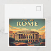 VINTAGE ROME ITALIË BRIEFKAART (Voorkant / Achterkant)